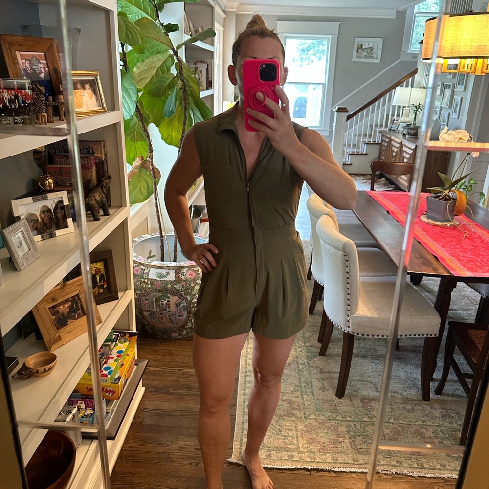Athleta Green Jumpsuit Modern Style
